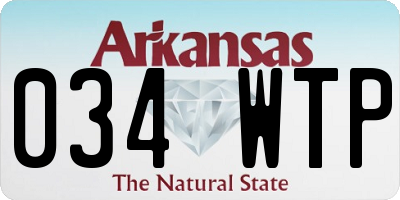 AR license plate 034WTP
