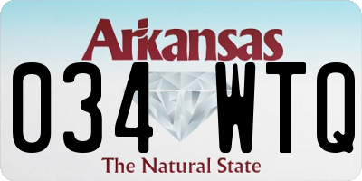 AR license plate 034WTQ