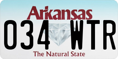 AR license plate 034WTR