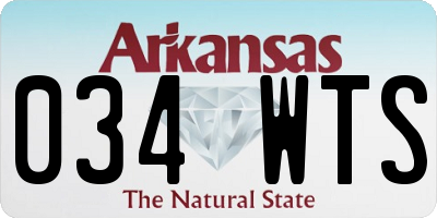 AR license plate 034WTS