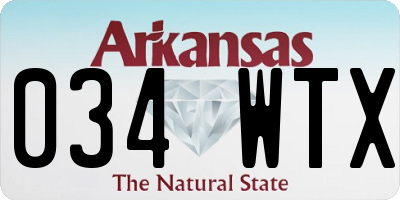 AR license plate 034WTX