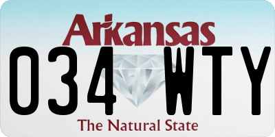 AR license plate 034WTY