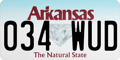 AR license plate 034WUD