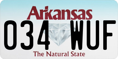 AR license plate 034WUF