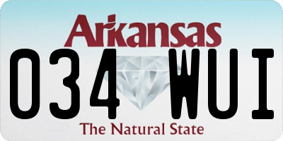 AR license plate 034WUI