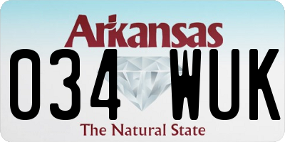 AR license plate 034WUK