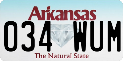 AR license plate 034WUM