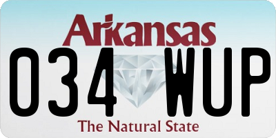 AR license plate 034WUP