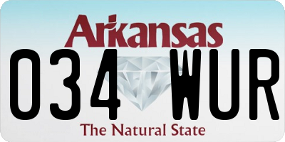 AR license plate 034WUR