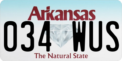 AR license plate 034WUS