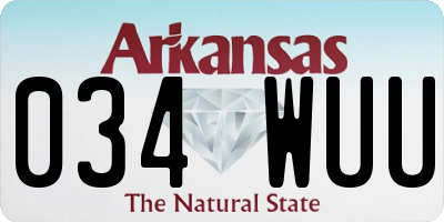 AR license plate 034WUU