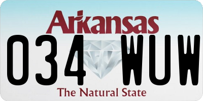 AR license plate 034WUW