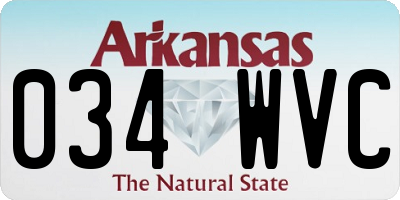 AR license plate 034WVC