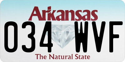 AR license plate 034WVF