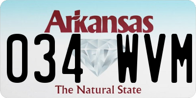 AR license plate 034WVM