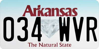 AR license plate 034WVR
