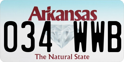 AR license plate 034WWB