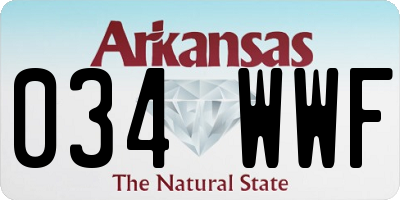 AR license plate 034WWF