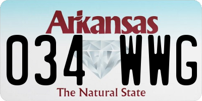 AR license plate 034WWG