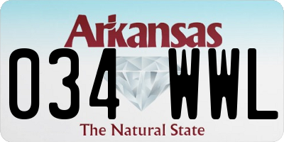 AR license plate 034WWL