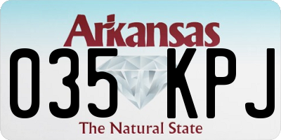 AR license plate 035KPJ