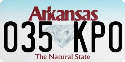 AR license plate 035KPO