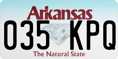 AR license plate 035KPQ