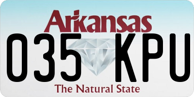 AR license plate 035KPU