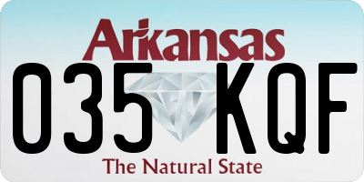 AR license plate 035KQF