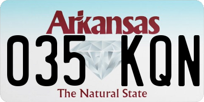 AR license plate 035KQN