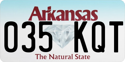 AR license plate 035KQT