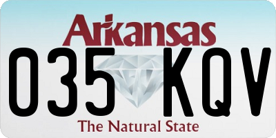 AR license plate 035KQV