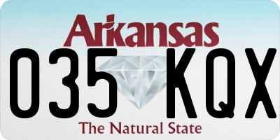 AR license plate 035KQX