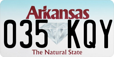 AR license plate 035KQY