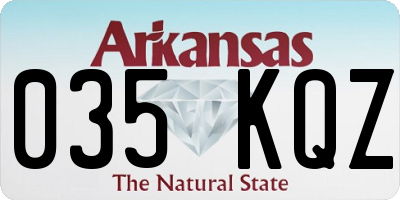 AR license plate 035KQZ