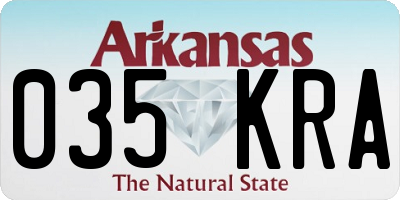 AR license plate 035KRA