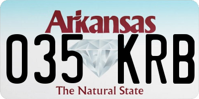AR license plate 035KRB