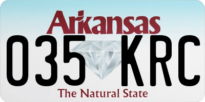 AR license plate 035KRC