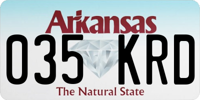 AR license plate 035KRD