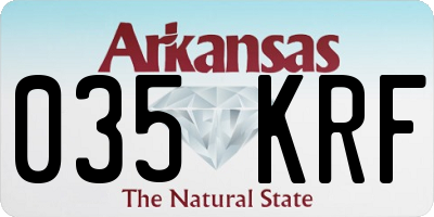 AR license plate 035KRF