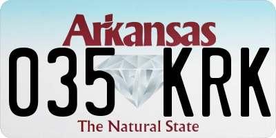 AR license plate 035KRK