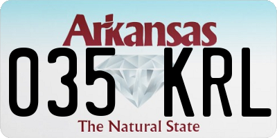 AR license plate 035KRL