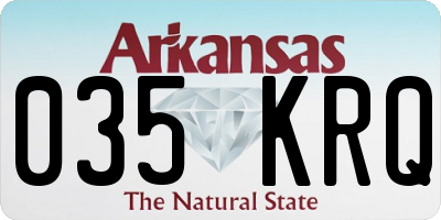 AR license plate 035KRQ