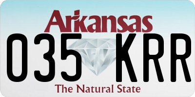 AR license plate 035KRR