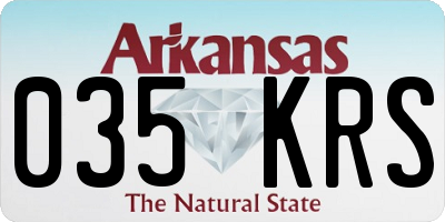 AR license plate 035KRS