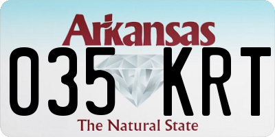 AR license plate 035KRT