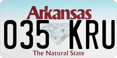 AR license plate 035KRU