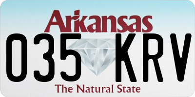 AR license plate 035KRV