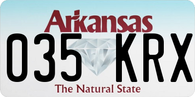 AR license plate 035KRX