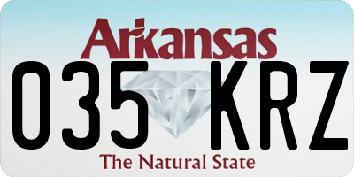 AR license plate 035KRZ